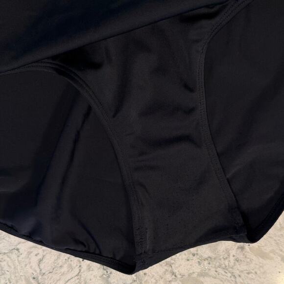 Lands End Swimsuit Womens Plus Size 26W Black Tankini 2 Piece RETRO PINUP - Picture 14 of 15